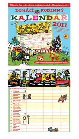 Parádní domácí rodinný kalendář na rok 2011 od Patagionie